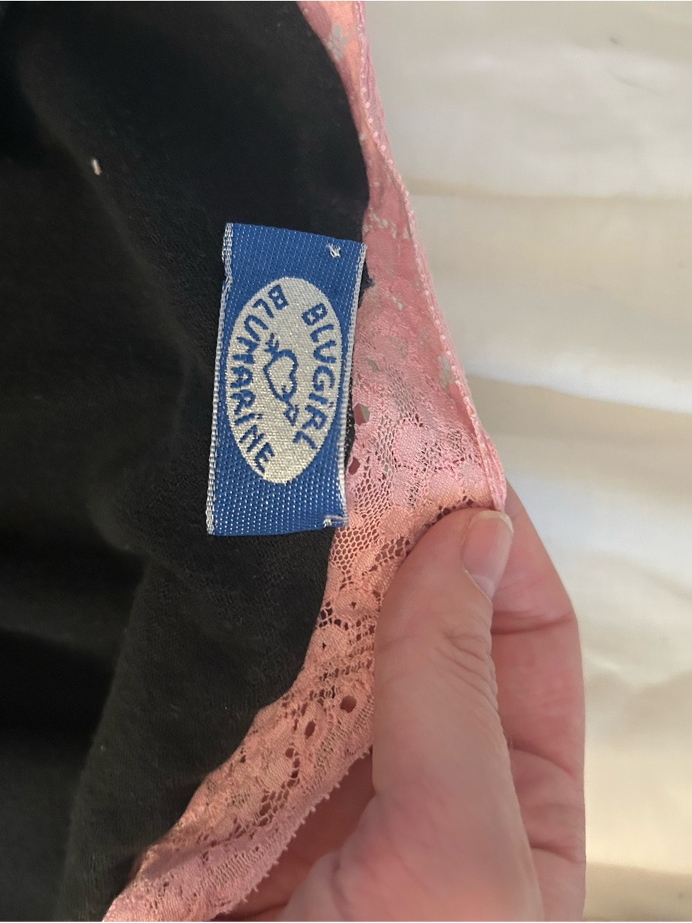 Blugirl Blumarine Black Camisole Tank Top with Pink Lace Trim - read!! - Picture 3 of 3